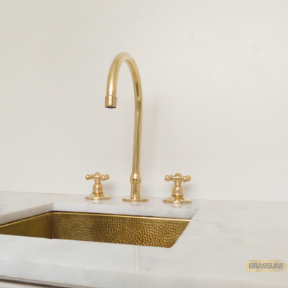 Widespread 3-Hole Solid Brass Bathroom Faucet
