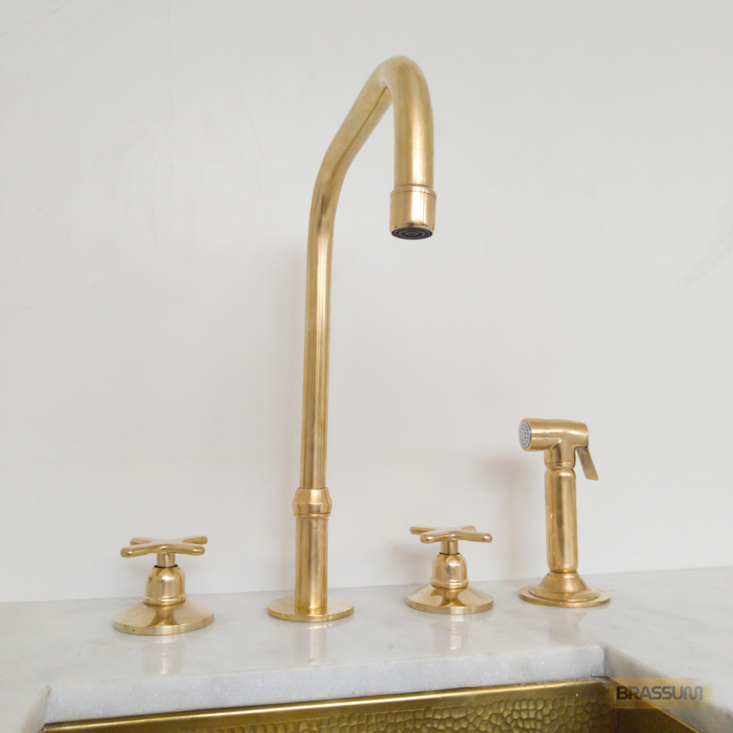 Widespread 3-Hole Solid Brass Bathroom Faucet