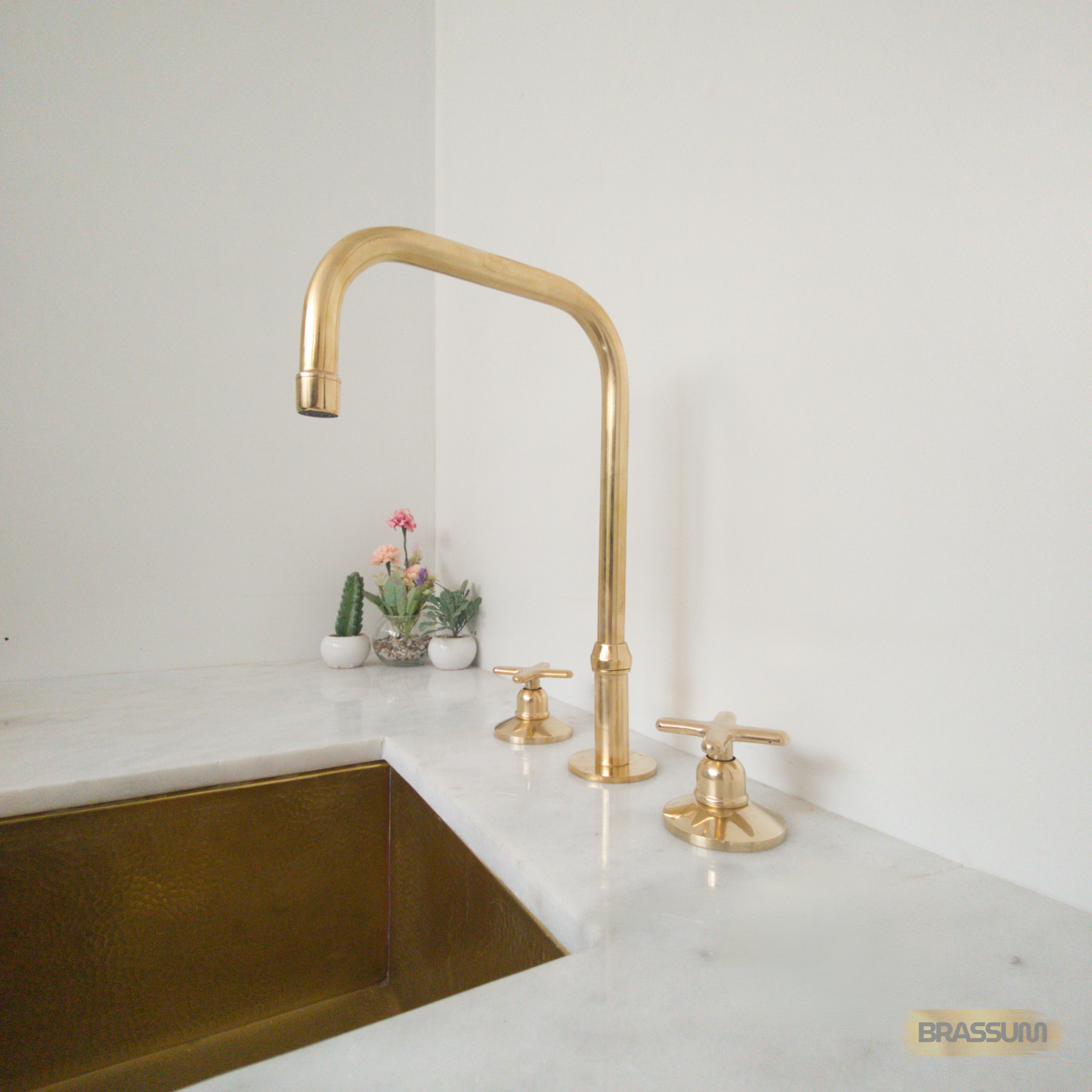 Widespread 3-Hole Solid Brass Bathroom Faucet