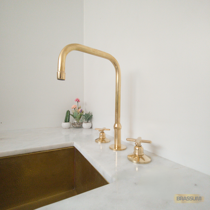 Widespread 3-Hole Solid Brass Bathroom Faucet