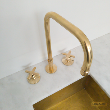 Widespread 3-Hole Solid Brass Bathroom Faucet