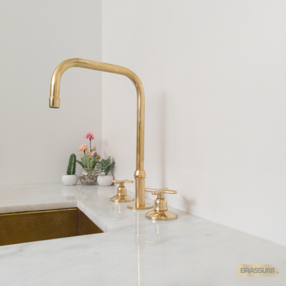Widespread 3-Hole Solid Brass Bathroom Faucet