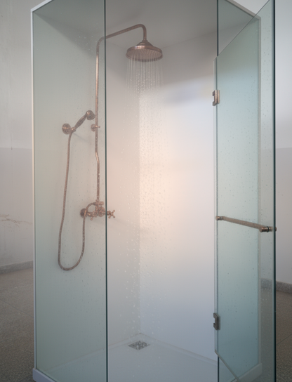 Unlacquered Copper Shower System With Handlhead