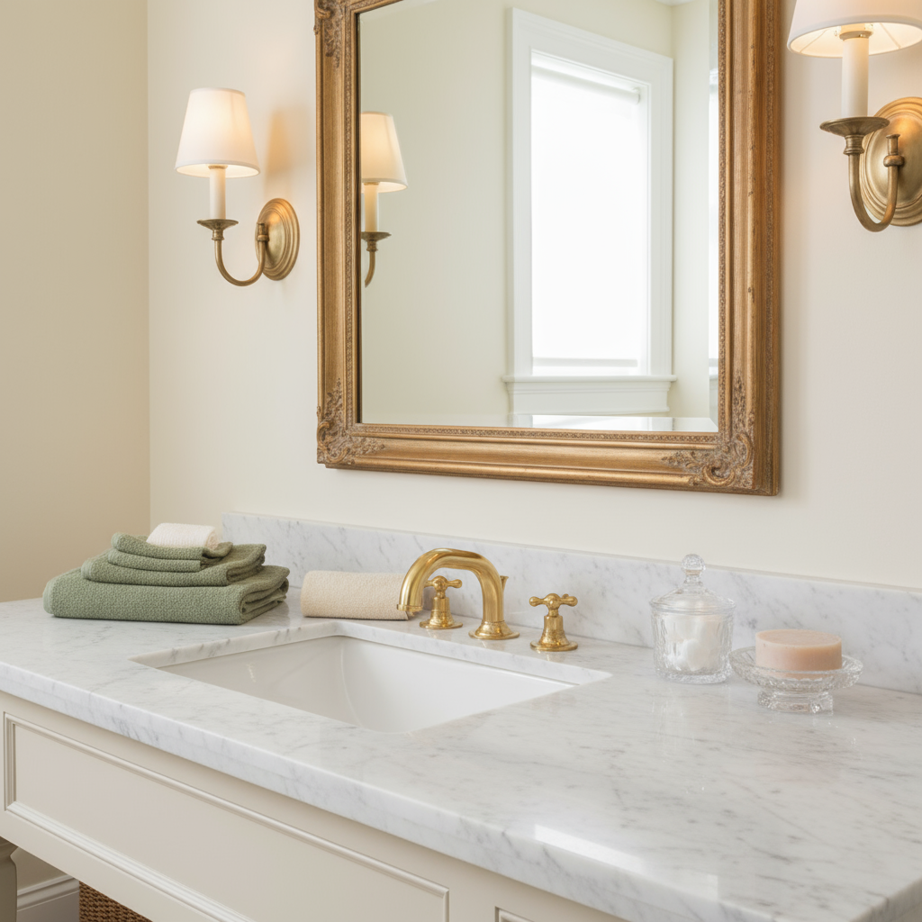 Bathroom Brass Faucet – Three Hole