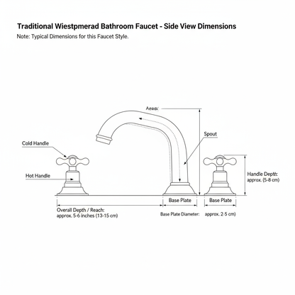 Bathroom Brass Faucet – Three Hole