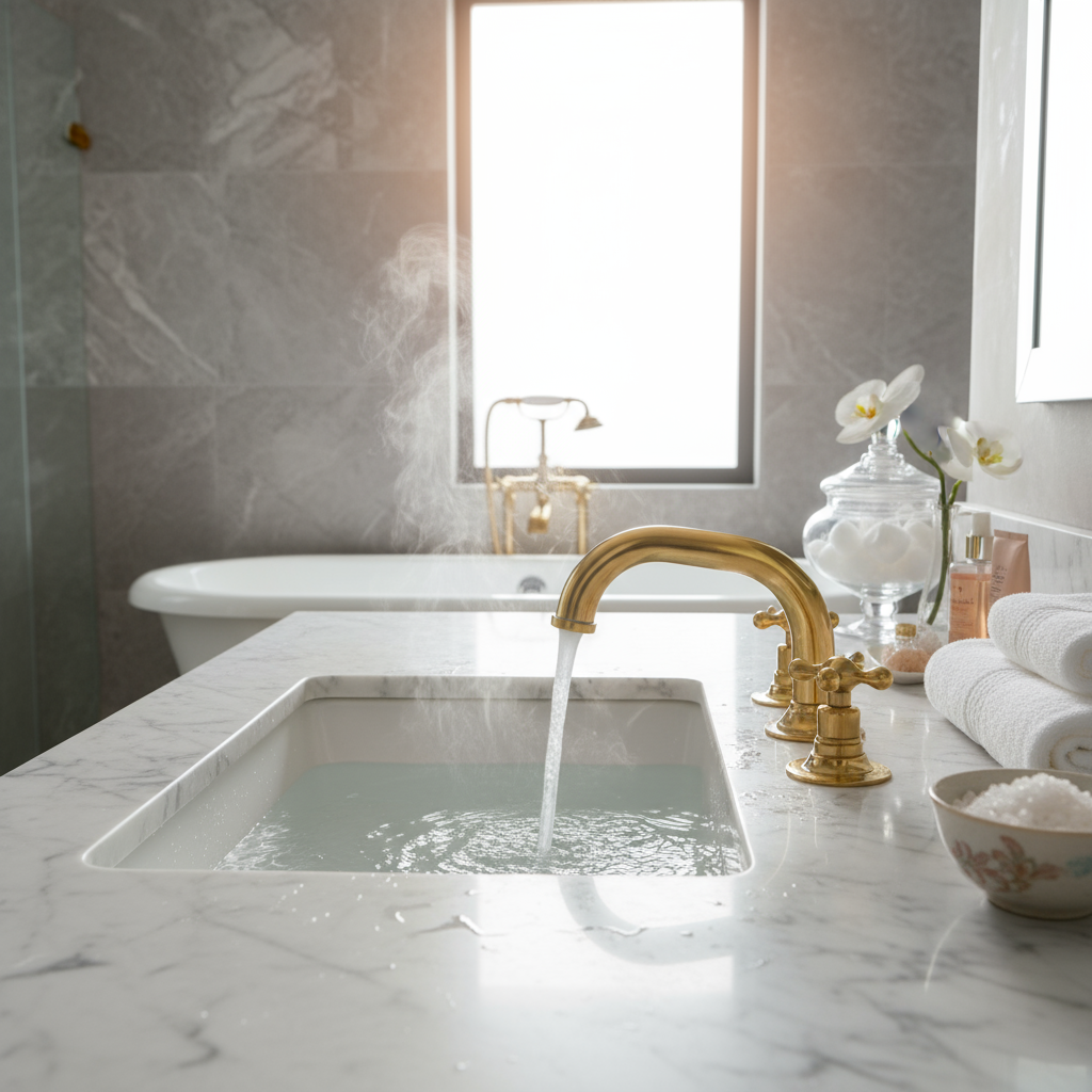 Bathroom Brass Faucet – Three Hole