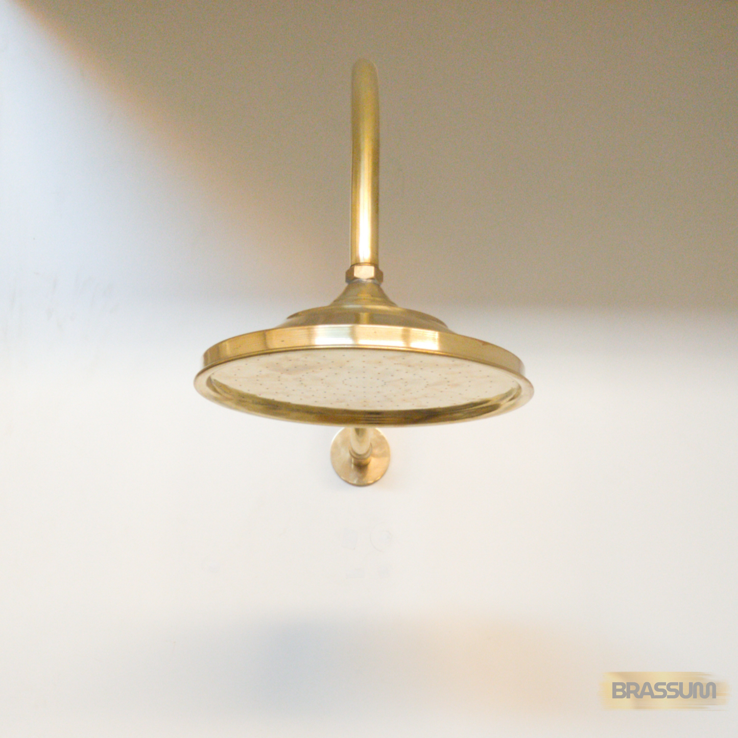 Unlacquered Solid Brass Shower Fixture